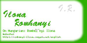 ilona romhanyi business card